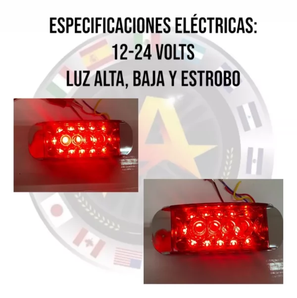 Plafón Rectangular Con Bisel Cromado De 16 Leds 12-24 V - Image 5