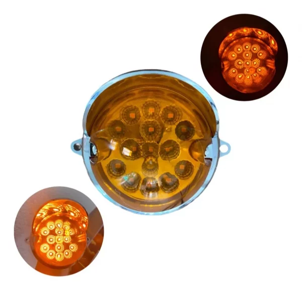 Plafón Universal De Led Con Visera Cromada 12/24 V