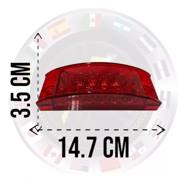 Plafón Rectangular De 16 Leds 12-24 V Rojo - Image 6