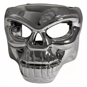 Porta Vaso De Calavera Cromado