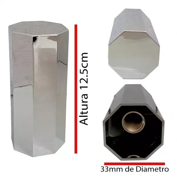 10 Capuchones De Tuerca Unemon De Forma Octagonal - Image 2