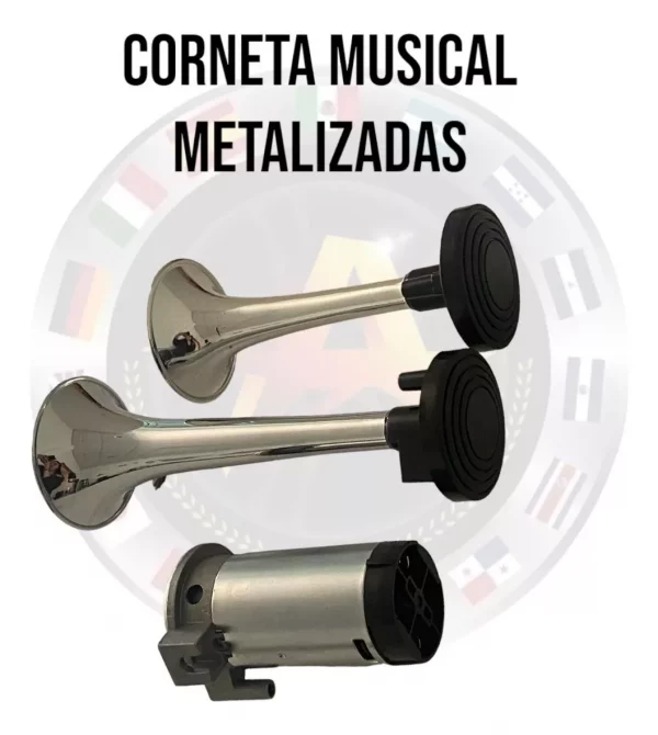 Corneta De Aire 1 Tono Color Plata 12v - Image 2