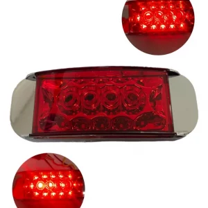 Plafón Rectangular Con Bisel Cromado De 16 Leds 12-24 V