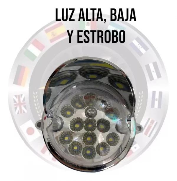 Plafón Universal De Led Con Visera Cromada 12/24 V - Image 4