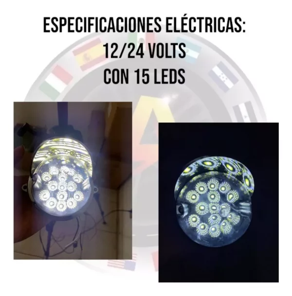 Plafón Universal De Led Con Visera Cromada 12/24 V - Image 2