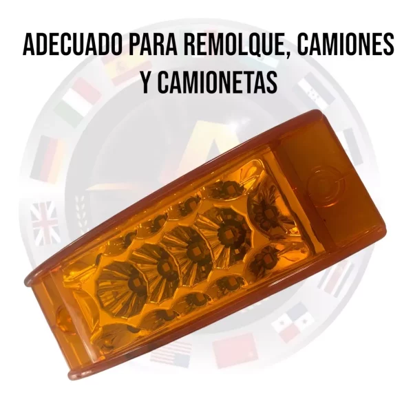 Plafón Rectangular De 16 Leds 12-24 V Ambar - Image 3