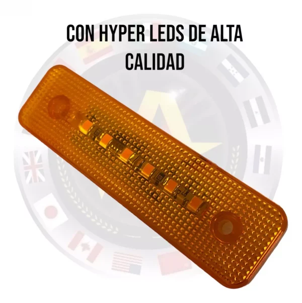 Plafón Rectangular Mini Color Ambar 12v - Image 4