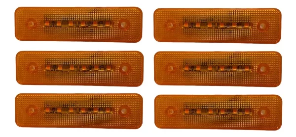 Plafón Rectangular Mini Color Ambar 12v