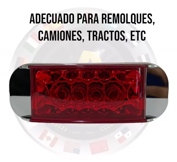 Plafón Rectangular Con Bisel Cromado De 16 Leds 12-24 V - Image 4