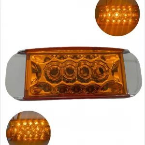 Plafón Rectangular Con Bisel Cromado De 16 Leds 12-24 V