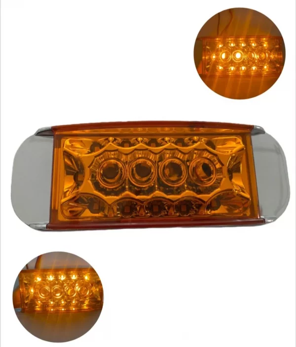 Plafón Rectangular Con Bisel Cromado De 16 Leds 12-24 V