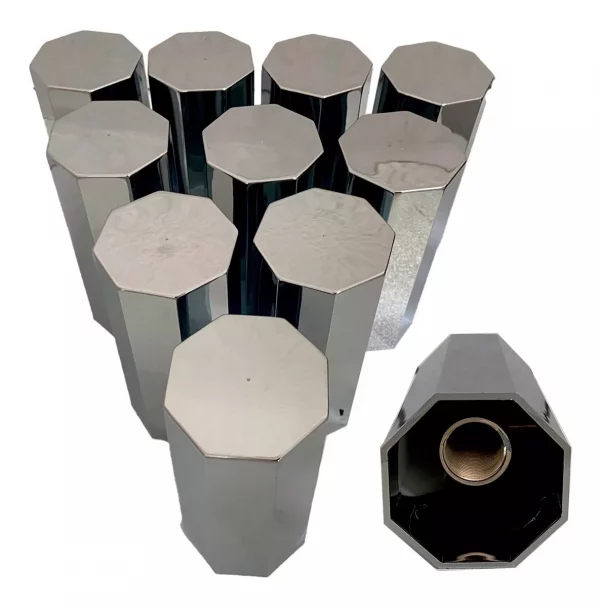 10 Capuchones De Tuerca Unemon De Forma Octagonal