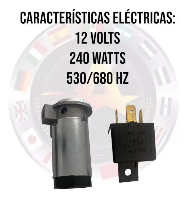 Corneta De Aire 1 Tono Color Plata 12v - Image 4