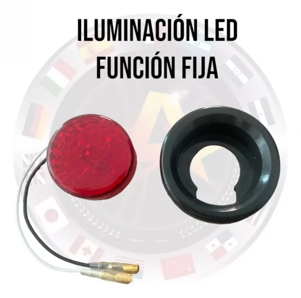 Plafón Redondo 2 Pulgadas Led Rojo - Image 3