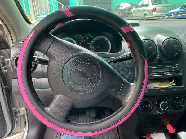 Funda Para Volante Tacto Piel Negro/rosa - Image 6